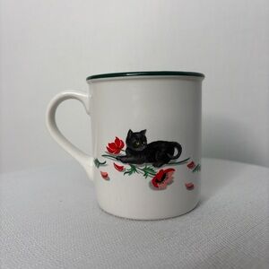 Potpourri Press Black Cat Mug 1991 – Vintage Ceramic – Excellent(F76)@